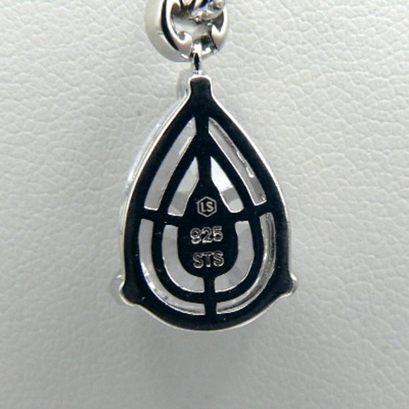 LUSTRO STELLA Swarovski Zirconia Drop Pendant Ring - Picture 2 of 2
